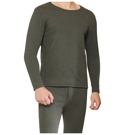 uikmnh Mens Pajamas Set Men's Wool Thermal Underwear Set for Winter Warmth and Comfortable Lounging