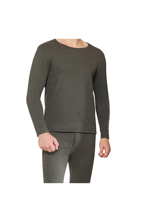 Mens Pajamas Set Men's Wool Thermal Underwear Set for Winter Warmth and Comfortable Lounging