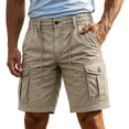 thumbnail image 1 of uikmnh Mens Shorts Cargo Shorts Men's Shorts Cargo Trousers & Work with Zip Button More Pockets Outdoor Sports Shorts Summer Plain Classic ​ Size:3XL, 1 of 9