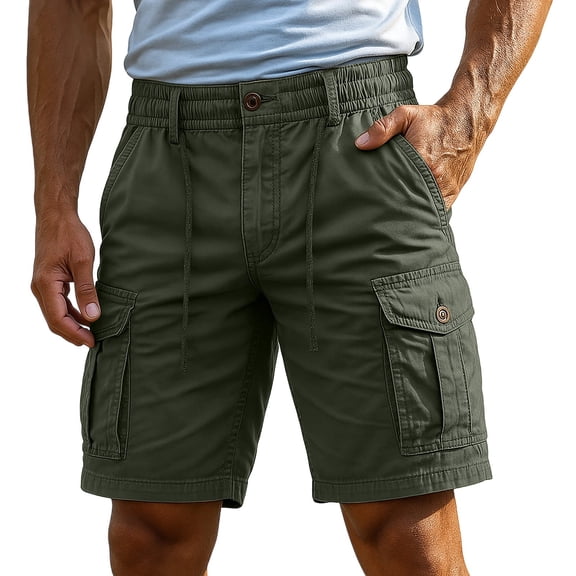 uikmnh Mens Shorts Cargo Shorts Men's Shorts Cargo Trousers & Work with Zip Button More Pockets Outdoor Sports Shorts Summer Plain Classic ​ Size:XL