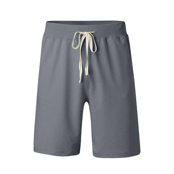 uikmnh Mens Shorts Casual with Pockets Solid Color Shorts Beach Sports Drawstring Shorts Athletic Men Summer Men's Casual Shorts Size:L