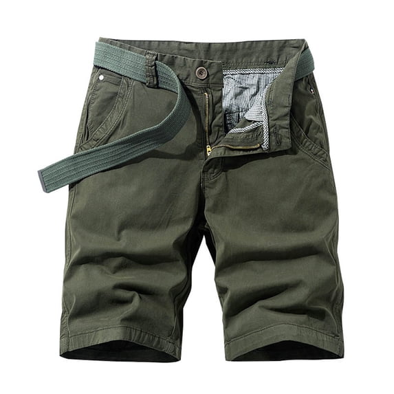 uikmnh Mens Shorts Men's Casual Cargo Shorts Stretch Waist Shorts Summer Beach Shorts Size:36