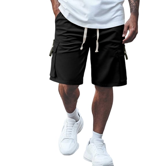uikmnh Mens Shorts Men's Casual Shorts for Everyday Wear Comfortable Cargo Design with Drawstring Closure Ideal for All Seasons and Perfectly Paired with T Shirts Size:3XL