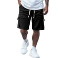 thumbnail image 1 of uikmnh Mens Shorts Men's Casual Shorts for Everyday Wear Comfortable Cargo Design with Drawstring Closure Ideal for All Seasons and Perfectly Paired with T Shirts Size:7XL, 1 of 5