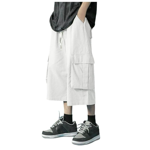 uikmnh Mens Shorts Men's Shorts Casual Denim Shorts with Pockets Plus Size Size:2XL