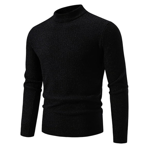 uikmnh Mens Sweater 2025 Men's Fall/winter New Half Turtleneck Dark Matching Pullover Sweater Sweater Size:XL
