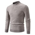 thumbnail image 1 of uikmnh Mens Sweater 2025 Men's and Winter Crew Neck Jacquard Pullover Sweater Sweater Base Size:L, 1 of 4