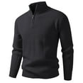 thumbnail image 1 of uikmnh Mens Sweater Half Zip High Neck Pullover Sweater Coat Soft Warm Knitted Top Casual Winter Wear Comfortable Lined Jacket Size:M, 1 of 4