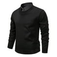 thumbnail image 1 of uikmnh Mens Sweater Knit Sweater Coat with Built In Shirt Collar Fashionable Autumn Winter Outerwear for Gentlemen Size:3XL, 1 of 4