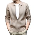 thumbnail image 1 of uikmnh Mens Sweater Knitted Cardigan Sweater Coat Long Sleeve Full Zip Front Jacket with Shawl Collar for Outdoor Fall Winter Fashion Casual Wear Size:3XL, 1 of 5