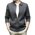 thumbnail image 1 of uikmnh Mens Sweater Knitted Cardigan Sweater Coat Long Sleeve Full Zip Front Jacket with Shawl Collar for Outdoor Fall Winter Fashion Casual Wear Size:M, 1 of 4