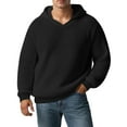 thumbnail image 1 of uikmnh Mens Sweater Solid Color Hooded Sweater Coat Casual Warm Knit Cardigan Jacket Outerwear for Fall Winter Comfortable Versatile Style Size:3XL, 1 of 7