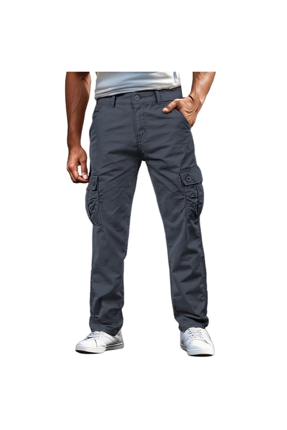 Mens Sweatpants Cargo Pants with Multiple Pockets Workwear Trousers Outdoor Hiking Adventure Utility Durable Casual Streetwear for Daily Wear Size:29
