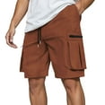 thumbnail image 1 of uikmnh Mens Sweatpants Men's Pants Cargo Shorts Men's Short Trousers Summer Work Trousers Elastic Waist Sports Trousers Outdoor Leisure Trousers with Pockets Size:3XL, 1 of 5
