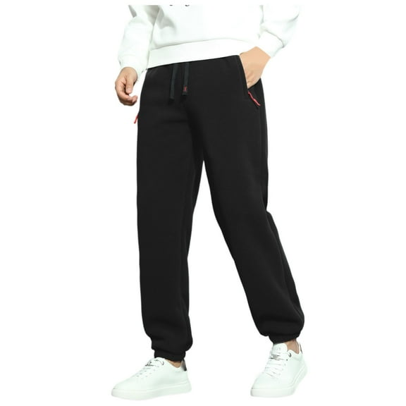 uikmnh Mens Sweatpants,Mens Lamb Padded and Thickened Pants Outdoor Travel Drawstring Casual Pants,Size XL