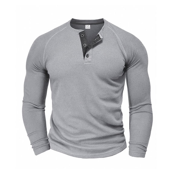 uikmnh Mens T Shirts Men Casual Autumn Winter Solid Long Sleeve V Neck T Shirt Top Blouse Size:S