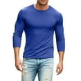 thumbnail image 1 of uikmnh Mens T Shirts Men's Soft T Shirt Hem Lightweight Long Sleeve Casual Basic Tee Shirt Size:L, 1 of 4