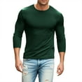thumbnail image 1 of uikmnh Mens T Shirts Men's Soft T Shirt Hem Lightweight Long Sleeve Casual Basic Tee Shirt Size:M, 1 of 4