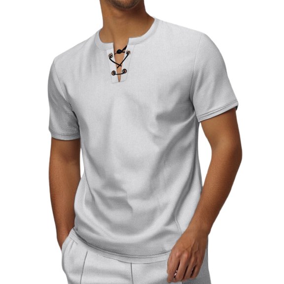 uikmnh Mens T Shirts Summer Men's Fashion Large Size Breathable Casual Short Sleeved T Shirt Size:2XL