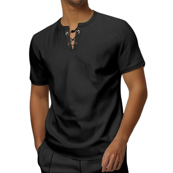 uikmnh Mens T Shirts Summer Men's Fashion Large Size Breathable Casual Short Sleeved T Shirt Size:S