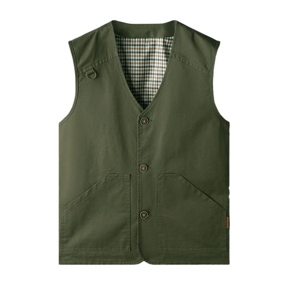 uikmnh Mens Vests Casual Men's Casual Outdoor Vest Lightweight Breathable Travel Fishing Vest with Multiple Pockets for Comfort Size:M