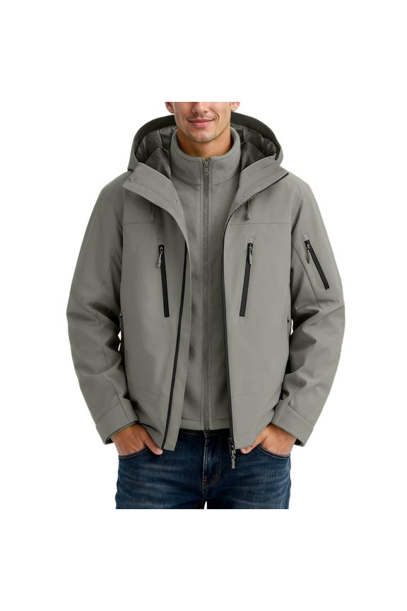 Mens Winter Jackets Windproof Jacket Universal Raincoat for Couples Outdoor Hiking and Sports Size:XS