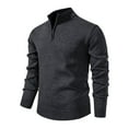 thumbnail image 1 of uikmnh New Men's Half Zip Pullover Sweater for Autumn/Winter 2024, 1 of 4