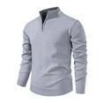 thumbnail image 1 of uikmnh New Men's Half Zip Pullover Sweater for Autumn/Winter 2024, 1 of 4