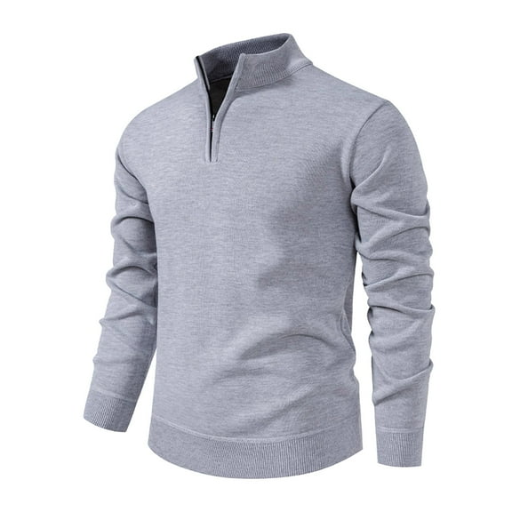 uikmnh New Men's Half Zip Pullover Sweater for Autumn/Winter 2024