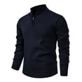 thumbnail image 1 of uikmnh New Men's Half Zip Pullover Sweater for Autumn/Winter 2024, 1 of 4