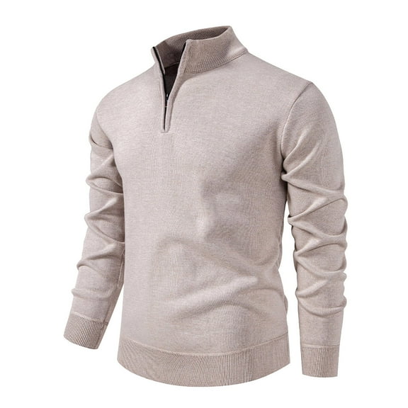 uikmnh New Men's Half Zip Pullover Sweater for Autumn/Winter 2024