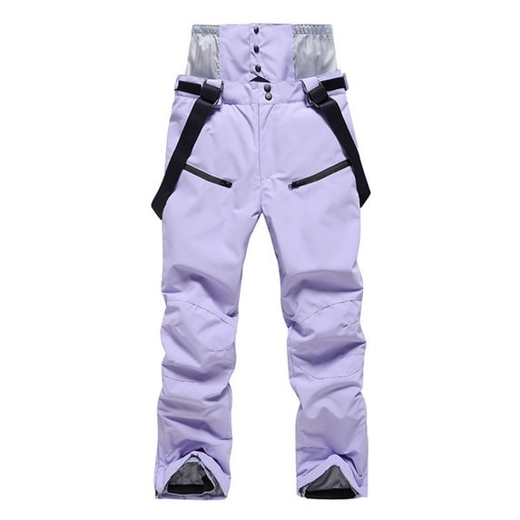 uikmnh Pants for Men's Winter Strap Windproof Warm Thickened Ski Pants for Cold Weather Outdoor Casual Wear Solid Color Size:M