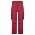 thumbnail image 1 of uikmnh Pants for Mens Casual Cargo Pants Relaxed Fit Lightweight Stretch Elastic Waist Drawstring Joggers Pants Pockets Size:XL, 1 of 8