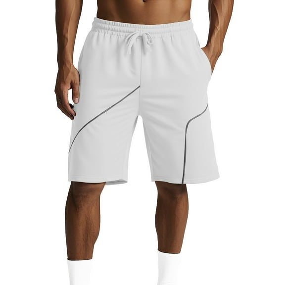 uikmnh Shorts Men Men's Loose Fit Streetwear Shorts – Oversized Casual Quarter Length Sports Shorts with Functional Design Size:S