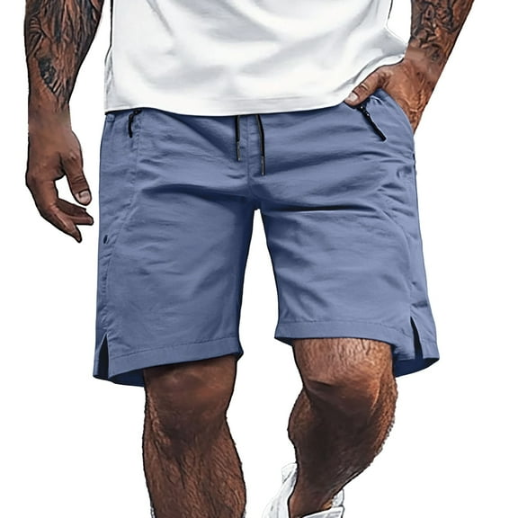 uikmnh Shorts Men Men's Summer Beach Pants Five Quarter Beach Surf Pants Men's Casual Shorts Size:S