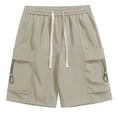 thumbnail image 1 of uikmnh Shorts Men Men's Summer Cargo Shorts Solid Color Elastic Waist Drawstring Casual 5 Inch Shorts Size:XL, 1 of 3