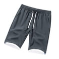 thumbnail image 1 of uikmnh Shorts Men Men's Summer Trendy Ice Silk Loose 5 Piece Beach Shorts Casual Pants Lightweight Comfortable Casual Wear Size:4XL, 1 of 6
