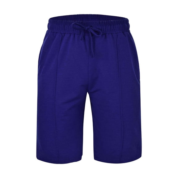uikmnh Shorts Men's Solid Color Drawstring Loose Breathable Shorts for Summer Beach and Sports Size:L