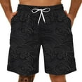 thumbnail image 1 of uikmnh Shorts Men's Summer Leisure Sports Large Size Wave Pattern 3D Fun Print Shorts Size:2XL, 1 of 2