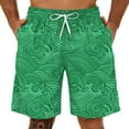 thumbnail image 1 of uikmnh Shorts Men's Summer Leisure Sports Large Size Wave Pattern 3D Fun Print Shorts Size:2XL, 1 of 2