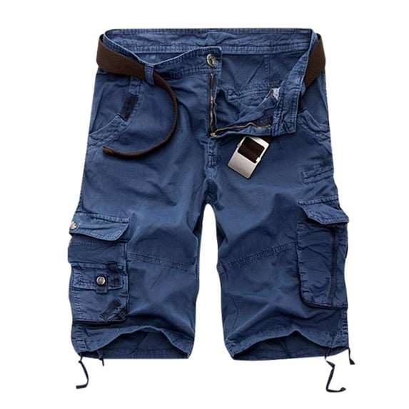 uikmnh Shorts Mens Fashion Sports Cotton Multi Pocket Camouflage Casual Short Pants Size:32