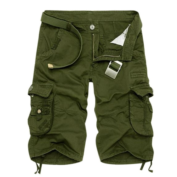uikmnh Shorts Mens Fashion Sports Cotton Multi Pocket Camouflage Casual Short Pants Size:32