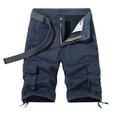 thumbnail image 1 of uikmnh Shorts for Men Men's Multi Pocket Casual Loose Fashion Personality Cargo Shorts Size:38, 1 of 2