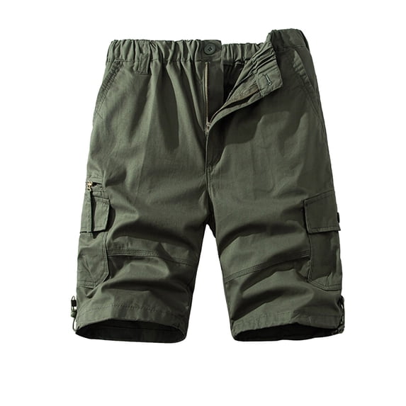 uikmnh Shorts for Men Men's Summer Casual Pocket Straight Leg Solid Color Shorts Size:3XL