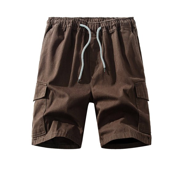 uikmnh Shorts for Men Summer Loose Straight Leg Men's Elastic Outdoor Pocket Casual Shorts Size:L