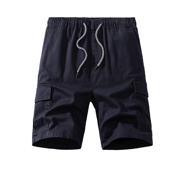 uikmnh Shorts for Men Summer Loose Straight Leg Men's Elastic Outdoor Pocket Casual Shorts Size:L