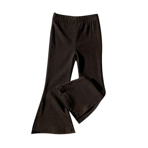 uikmnh Snow Pants Girls Casual Flare Leg Pants Stretchy Elastic Waist Soft Bottoms for Toddler Kids Versatile Trousers Size:3-4 Years