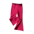 thumbnail image 1 of uikmnh Snow Pants Girls Casual Flare Leg Pants Stretchy Elastic Waist Soft Bottoms for Toddler Kids Versatile Trousers Size:5-6 Years, 1 of 3