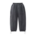 thumbnail image 1 of uikmnh Kids Winter Lined Cargo Pants Softshell Windproof Water Loose Fit Outdoor Casual Trousers for Children Color:Grey,Size:10-11 Years, 1 of 9