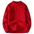 thumbnail image 1 of uikmnh T Neck Sweater Men's Casual Sweater Trend Men's Loose Knit Sweater,Mens Sweater,Size XXL, 1 of 4